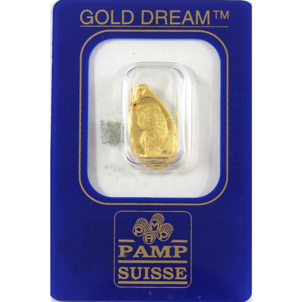 1g PAMP Suisse Gold Dream .9999 Fine Gold Pendant (Tax Exempt)
