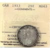 Image 1 : 25-cent 1913 ICCS MS63
