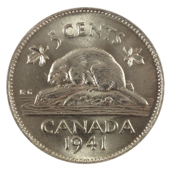 5-cent 1941 Choice Brilliant UNC