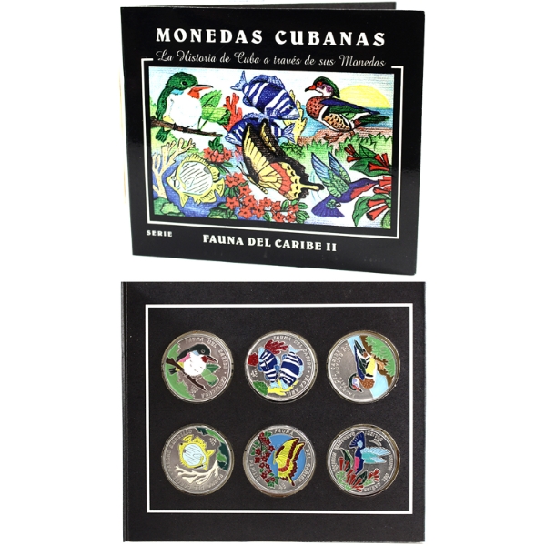 Cuba 1996 Peso The History of Cuba- Caribbean Fauna II 6-Coin Set