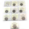 Image 2 : 25-cent 1968 to 1979 ICCS MS65. 10pcs