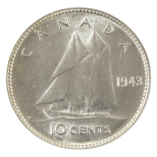 10-cent 1943 Re-Engraved BU
