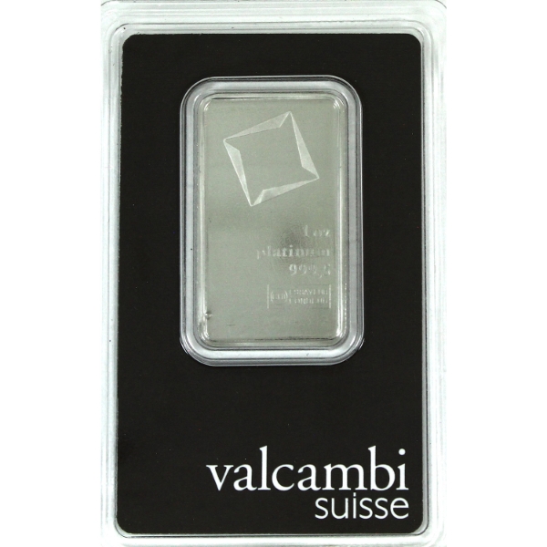 1oz Valcambi .9995 Platinum Bar (Tax Exempt)