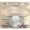 Image 1 : 25-cent 1912 ICCS MS65