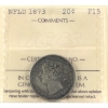 Image 1 : Newfoundland 20-cent 1873 ICCS F15