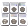 Image 2 : Nickel $1 1976 MS62, 1978 MS64, 1979 MS62, 1980 MS64, 1981 MS61 & 1982 AU58 NGC. 6pcs