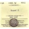 Image 1 : 5-cent 1900 Round 0 ICCS MS62