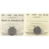 Image 1 : 10-cent 1980 Narrow 0 NBU MS65 & 2006P MS66 ICCS. 2pcs.