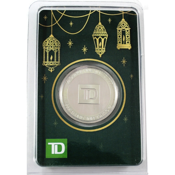 1/2oz TD Bank Eid Mubarak .999 Fine Silver Round in Sealed Card (Tax Exempt)