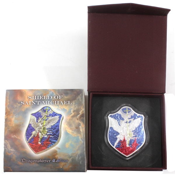 2oz Rogues Island Mint Shield of Saint David Dragonslayer Edition .999 Fine Silver Stacker