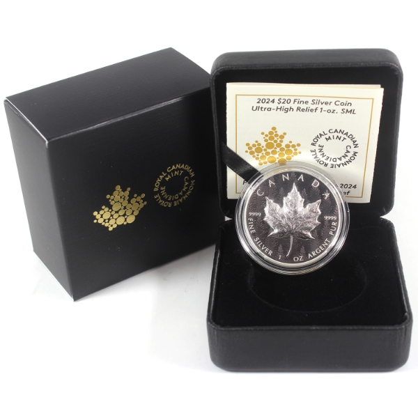 2024 $20 Ultra-High Relief SML 1oz .9999 Fine Silver (Tax Exempt)