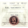 Image 1 : 1-cent 2004P NBU ICCS MS67 Red 