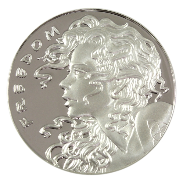1oz Silver Shield 2013 Freedom Girl .999 Fine Silver Round (Tax Exempt)