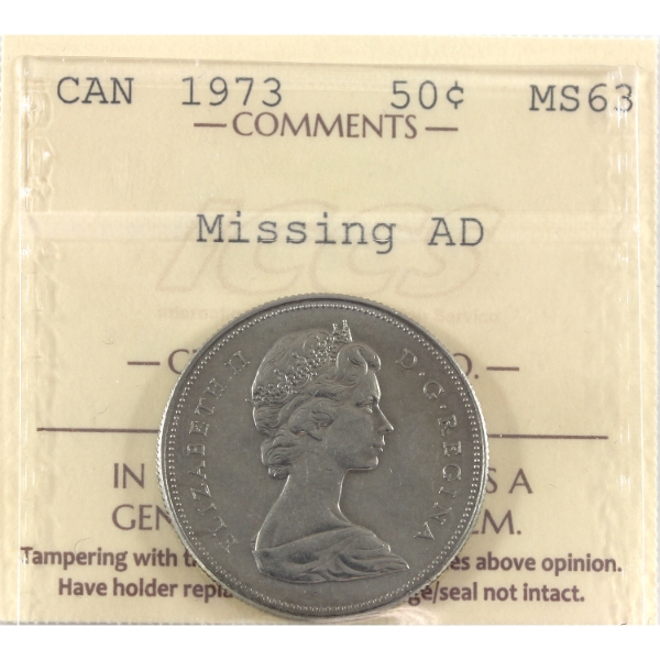 50-cent 1973 Missing AD ICCS MS63