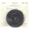 Image 1 : BR-530 ND (1847) Montreal-Lachine Rail Road Company Third Class Token ICCS EF40 *Scarce Issue*