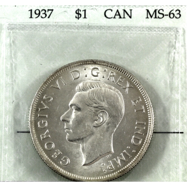 Silver $1 1937 Prestige Certified MS63