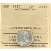 Image 1 : 10-cent 1917 ICCS MS64