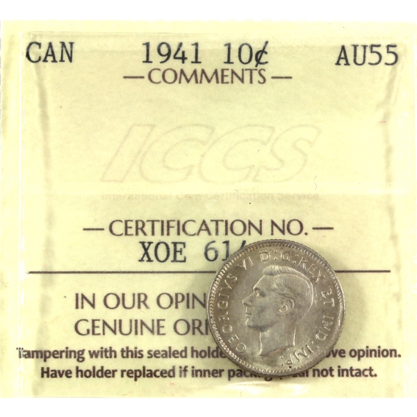 10-cent 1941 ICCS AU55