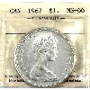 Image 1 : Silver $1 1967 ICCS MS66
