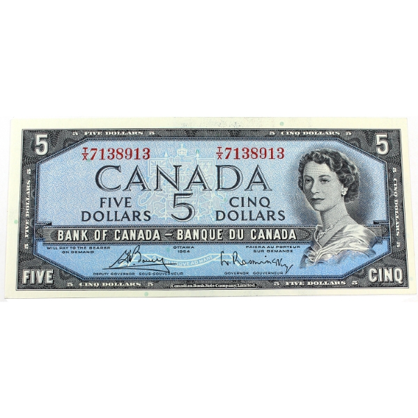 BC-39c 1954 $5 CUNC Bouey-Rasminsky SN: T/X7138913