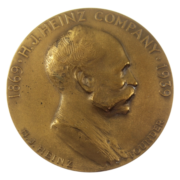 Medallic Art Co. 1939 70th Anniversary of the H. J. Heinz Company Medal 194.65g-Bronze, 76.2mm