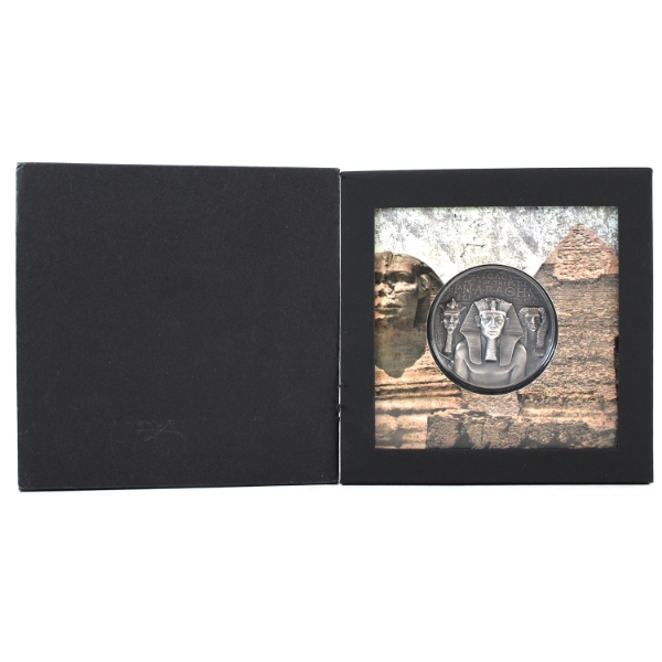 Cook Islands 2022 $20 Legacy of the Pharaohs 3oz Fine Silver w/ Antique Finish Coin (Tax Exempt)
