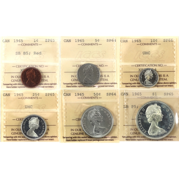 1965 Specimen Set ICCS SP64 to SP66. 6pcs