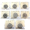 Image 1 : 50-cent 1981, 1982 Large Beads, 1983, 1984, 1986, 1987, 1988, 1989 ICCS MS65. 8pcs.