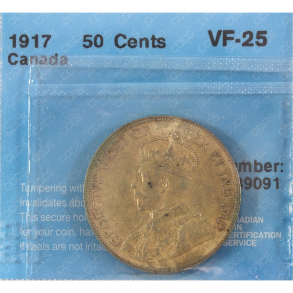 50-cent 1917 CCCS VF25