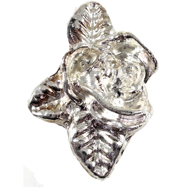 3oz Pheli Mint Rose Flower Hand Poured .999 Fine Silver Art Bar (Tax Exempt)