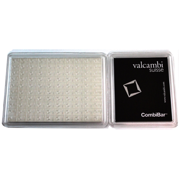 100g Valcambi Suisse CombiBar of 100x 1g bars (Tax Exempt)