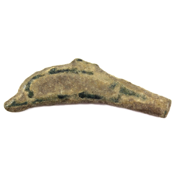 Trace, Sarmatia, Olbia c. 5th Century BCE Cast Bronze Dolphin Rare OY Legend