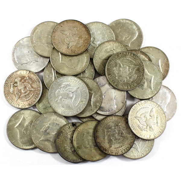 Group Lot of 29x USA 1965 to 1970 Silver Half Dollars. 29pcs