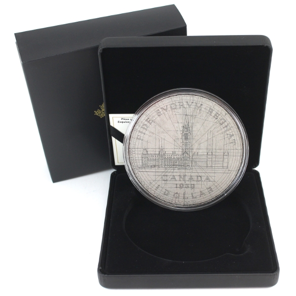 2024 $1 Emanuel Hahn's Original Sketch: Parliament. 5oz .9999 Fine Silver (Tax Exempt)