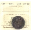 Image 1 : 25-cent 1904 ICCS AU50
