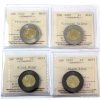Image 1 : $2 2x 2020 Victory; Colour MS63 & MS64, 2x 2022 Black Ring MS64 & MS65 ICCS  4pcs. 