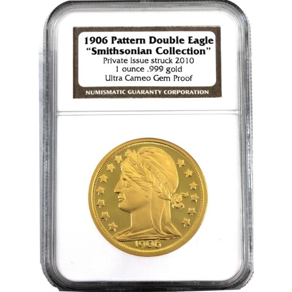 USA Gold 1906 Pattern Struck in 2010 Double Eagle NGC GEM Proof Ultra Cameo (Tax Exempt)