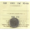 Image 1 : 10-cent 1983 ICCS MS66