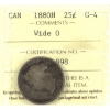 Image 1 : 25-cent 1880H Wide 0 ICCS G4