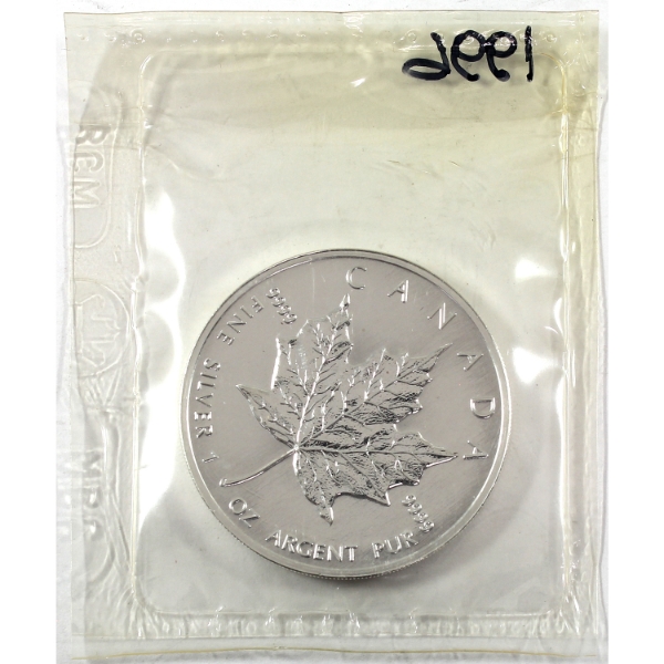 1oz 1996 $5 SML .9999 Fine Silver Coin (Tax Exempt)
