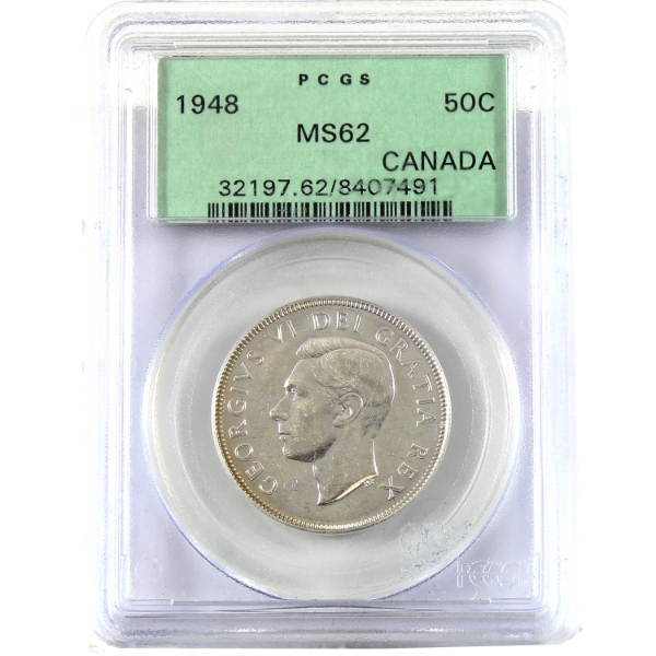 50-cent 1948 PCGS MS62