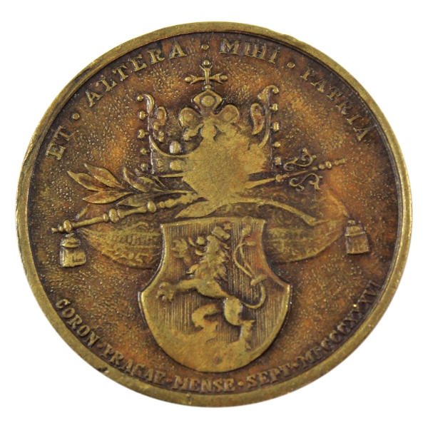 Austrian Empire 1836 Coronation of Maria Anna Augusta Ferdinadi I Medal 26.81g-Bronze, 45mm.