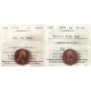 Image 1 : 1-cent 1979 Dbl 979 & Dbl 9 ICCS MS66 Red. 2pcs