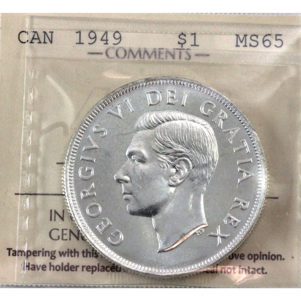 Silver $1 1949 ICCS MS65
