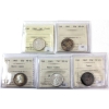 Image 1 : 25-cent 1960-1967 ICCS MS63 to PL65. 5pcs. 