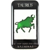 Image 1 : 1oz National Zodiac Series - Taurus .999+ Fine Silver Bar with Beautiful Coloured Enameling!
