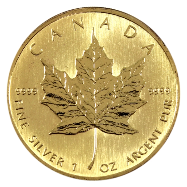 1oz 2003 $5 Gold Plated SML .9999 Fine Silver (Tax Exempt)