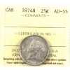 Image 1 : 25-cent 1874H ICCS AU55