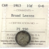 Image 1 : 10-cent 1913 Broad Leaves ICCS G6