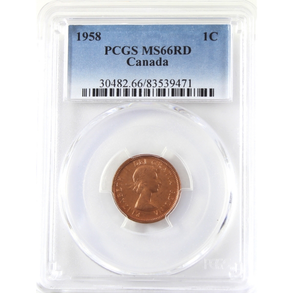 1-cent 1958 PCGS MS66 Red